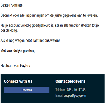bevestigingsmail